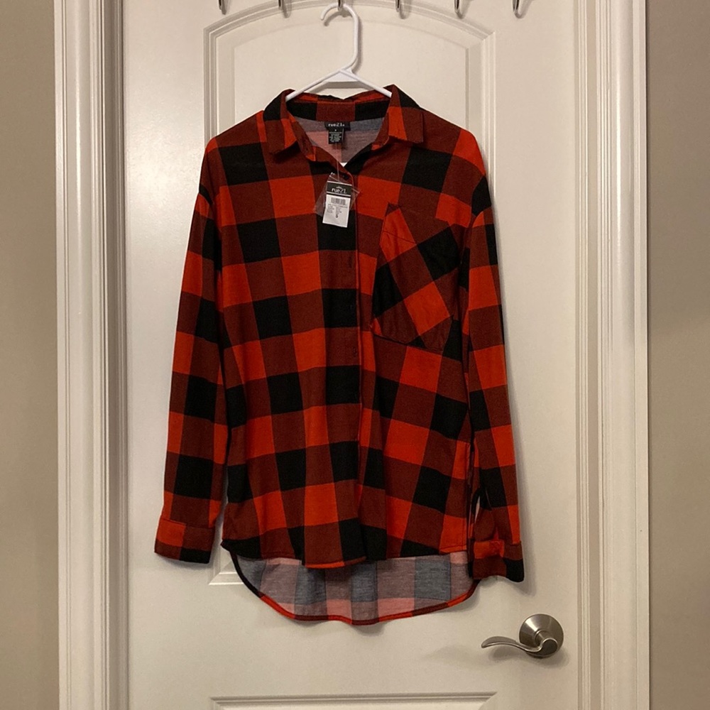 Rue 21 Red Plaid Shirt